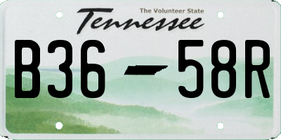 TN license plate B3658R