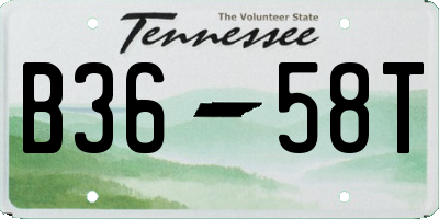 TN license plate B3658T