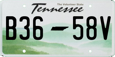 TN license plate B3658V