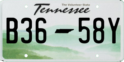 TN license plate B3658Y