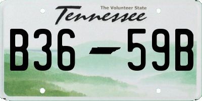 TN license plate B3659B