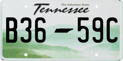 TN license plate B3659C