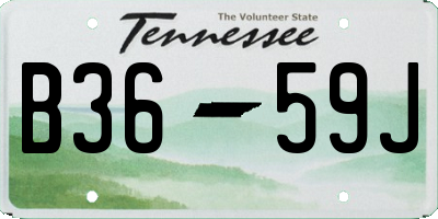 TN license plate B3659J