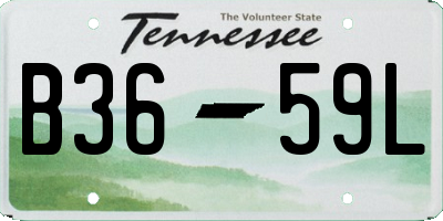TN license plate B3659L