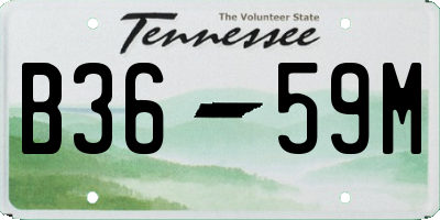 TN license plate B3659M