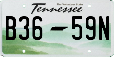 TN license plate B3659N