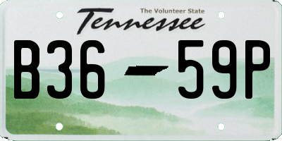 TN license plate B3659P