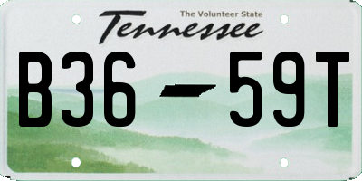 TN license plate B3659T