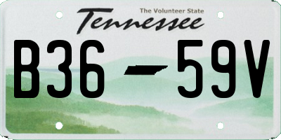 TN license plate B3659V