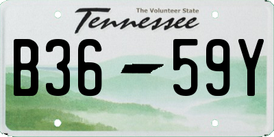 TN license plate B3659Y