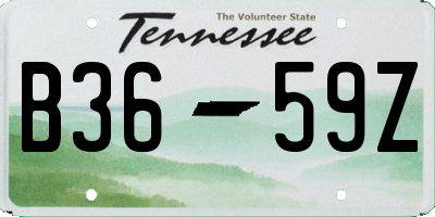 TN license plate B3659Z