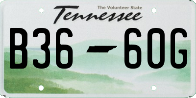 TN license plate B3660G