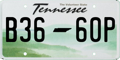 TN license plate B3660P