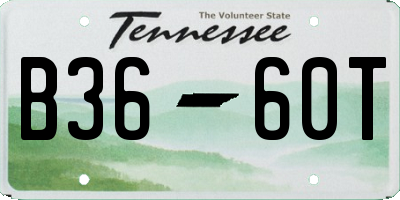 TN license plate B3660T