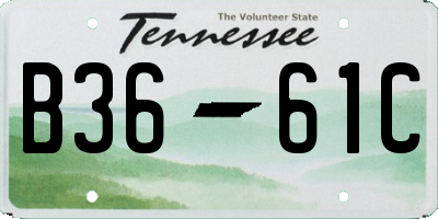 TN license plate B3661C