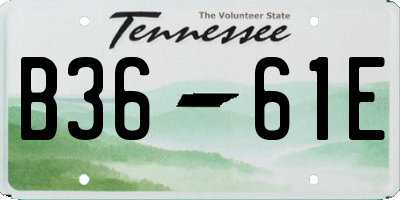 TN license plate B3661E