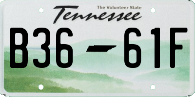 TN license plate B3661F