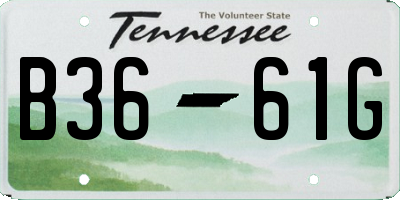 TN license plate B3661G