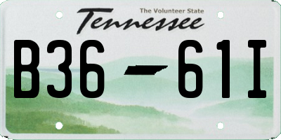 TN license plate B3661I