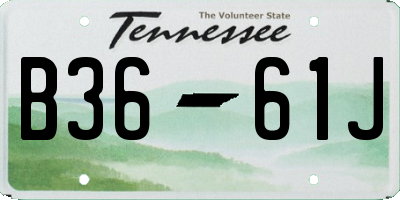 TN license plate B3661J