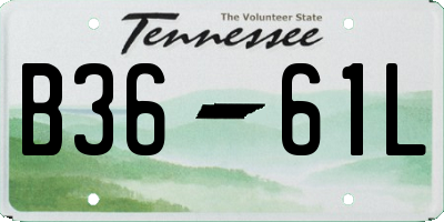 TN license plate B3661L