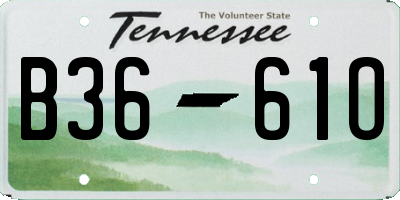 TN license plate B3661O
