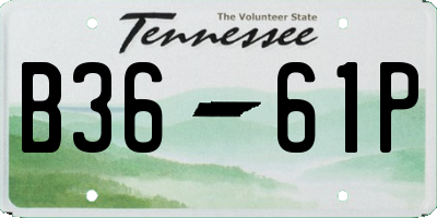 TN license plate B3661P