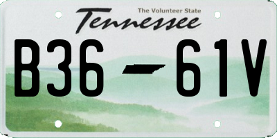 TN license plate B3661V