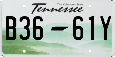 TN license plate B3661Y