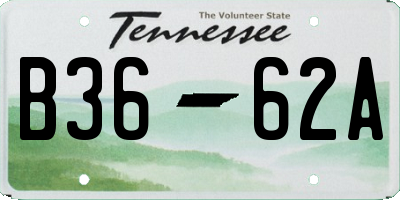 TN license plate B3662A