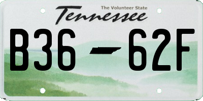 TN license plate B3662F