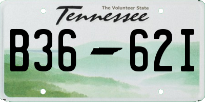 TN license plate B3662I