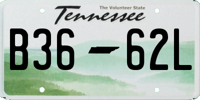 TN license plate B3662L