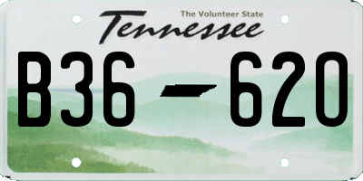 TN license plate B3662O