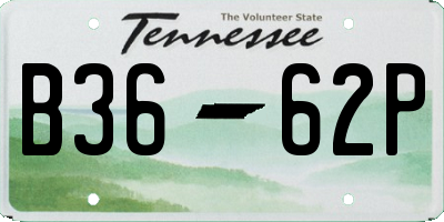 TN license plate B3662P