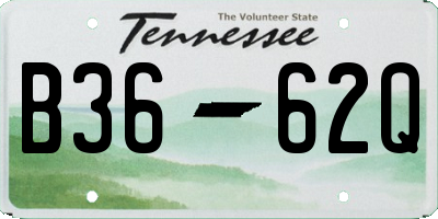 TN license plate B3662Q