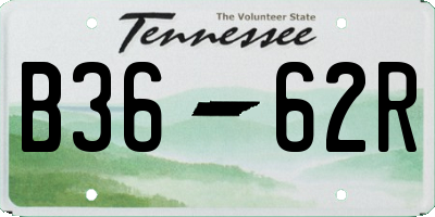 TN license plate B3662R