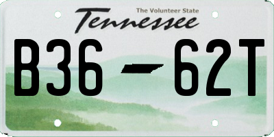 TN license plate B3662T