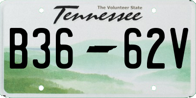TN license plate B3662V