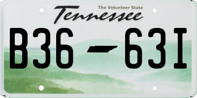 TN license plate B3663I
