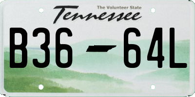 TN license plate B3664L