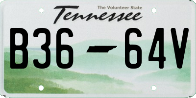 TN license plate B3664V