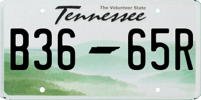 TN license plate B3665R