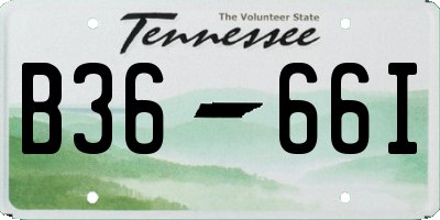 TN license plate B3666I