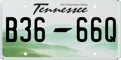 TN license plate B3666Q