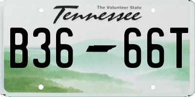 TN license plate B3666T