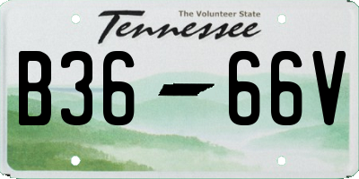 TN license plate B3666V