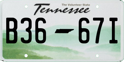 TN license plate B3667I
