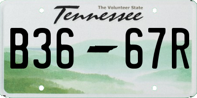 TN license plate B3667R