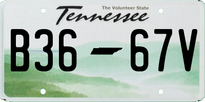 TN license plate B3667V